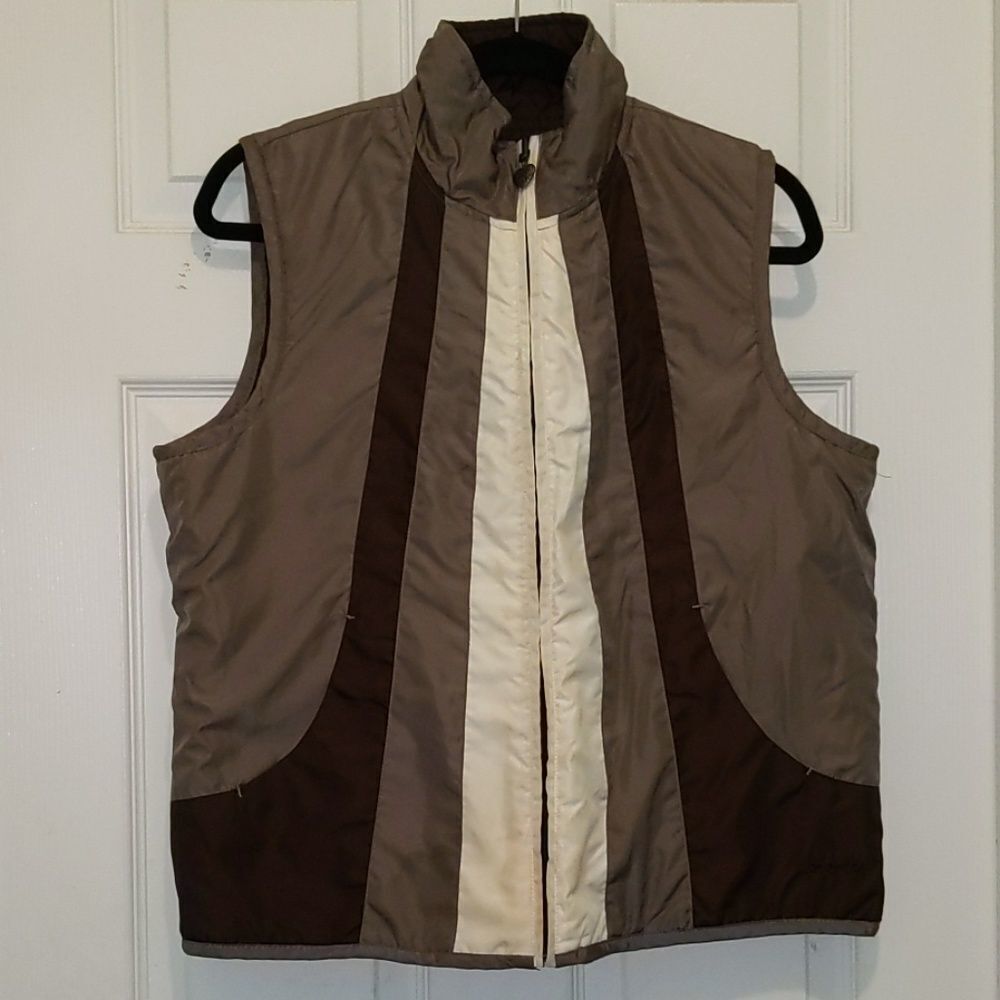 Three hearts brown Reversible quilted vest Sz. XL
